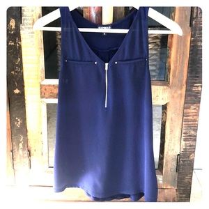 Express navy zip tank
